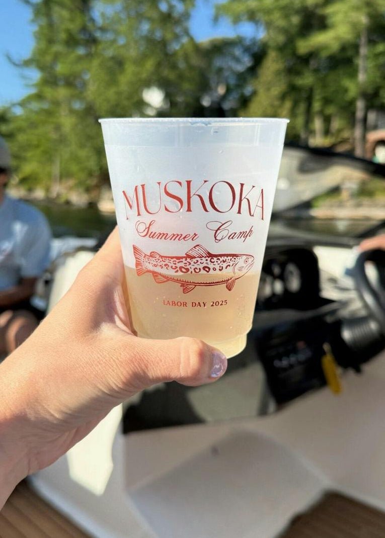 Personalized Trout Fishing Camp Frosted Cups