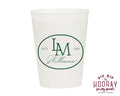 Personalized Wedding Golf Monogram Frosted Cups