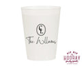 Personalized Wedding Golf Monogram Frosted Cups