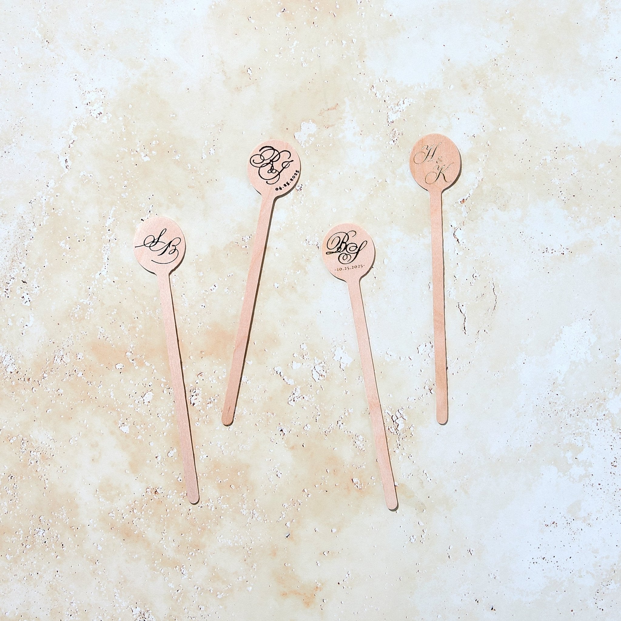 Personalized Wedding Stir Sticks