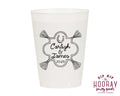 Personalized Western Wedding Horseshoe Frosted Cups