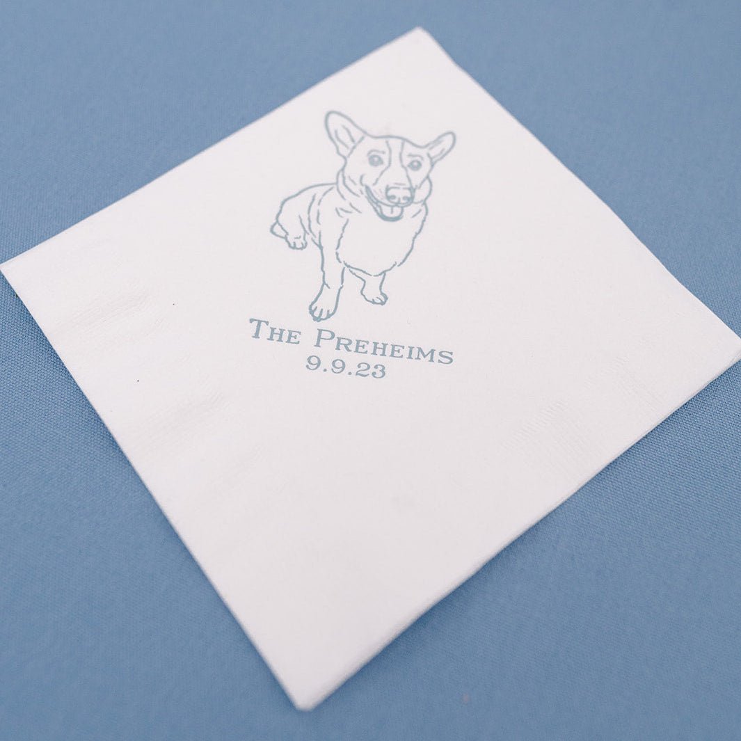 Pet Sketch Custom Napkins