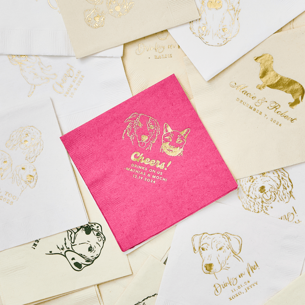Pet Sketch Custom Napkins
