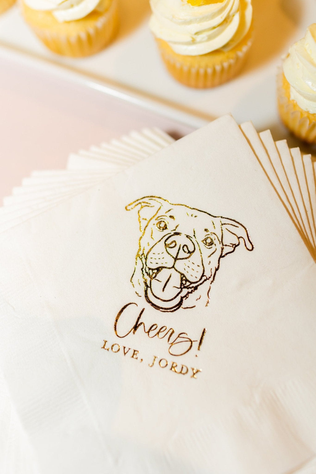 Pet Sketch Custom Napkins