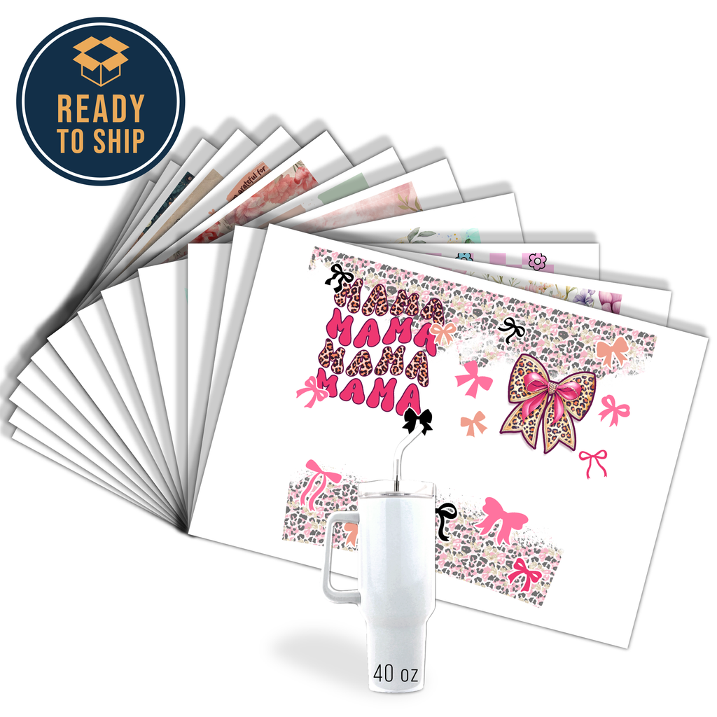 Assorted Ready to Press Sublimation Tumbler Prints (12 Pack) - Mother's Day 2025