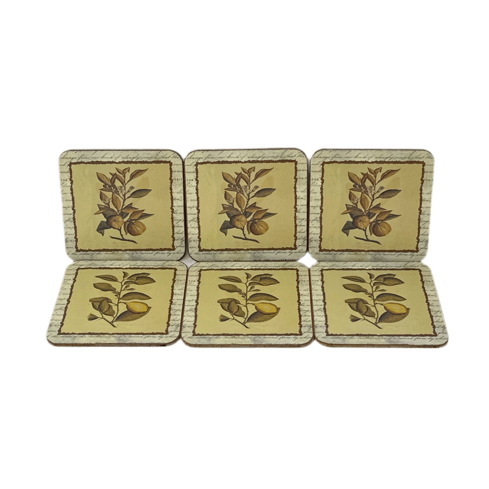 Pimpernel Antique Fruits Coasters Set of 6