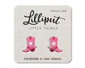 Pink Cowgirl Boot Earrings // Pink Western Earrings