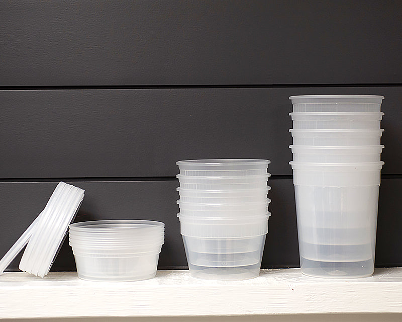 Clear Plastic Containers (set of 5)