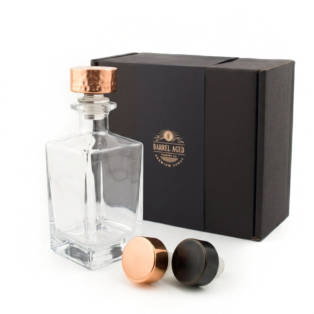 Copper Accent Whiskey Decanter in Gift Box