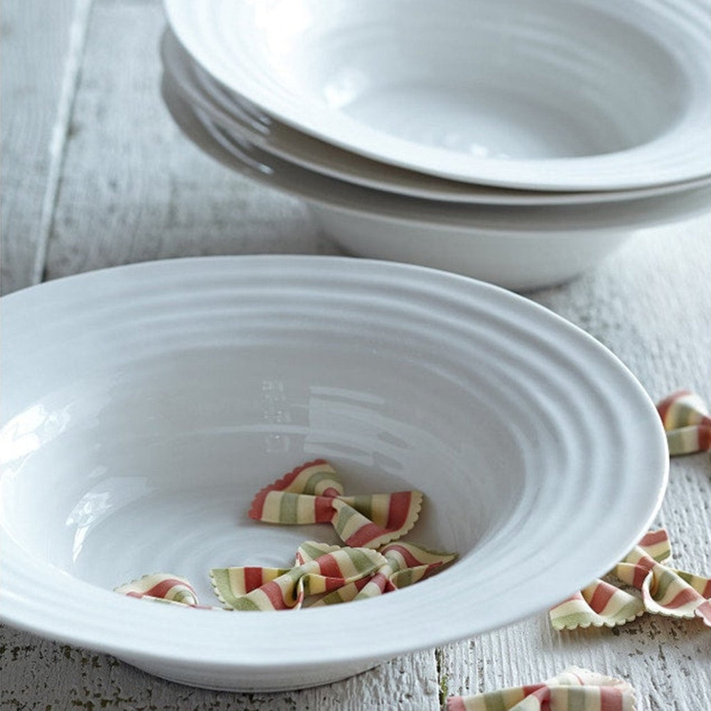 Portmeirion Sophie Conran White 10.5" Bistro Bowls - Set of 2