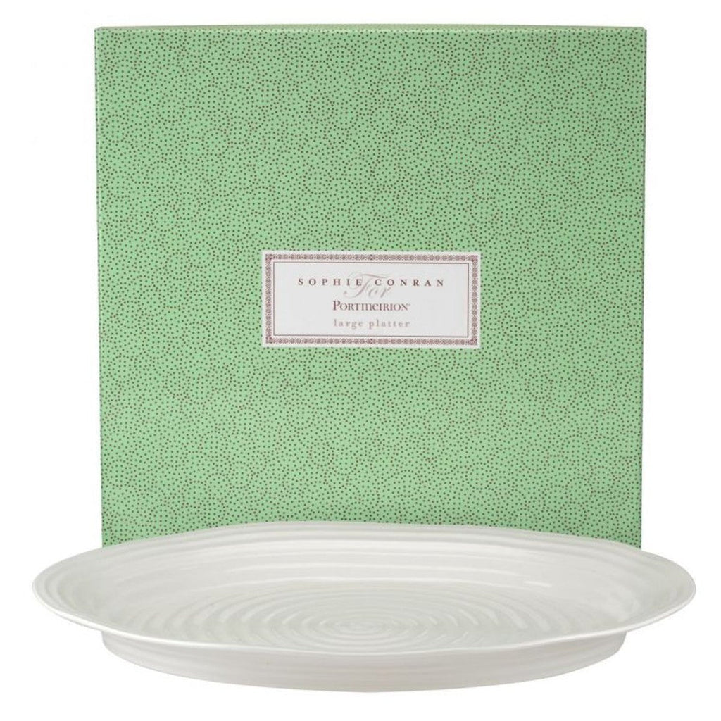 Portmeirion Sophie Conran White Large 17" (44cm) Oval Platter