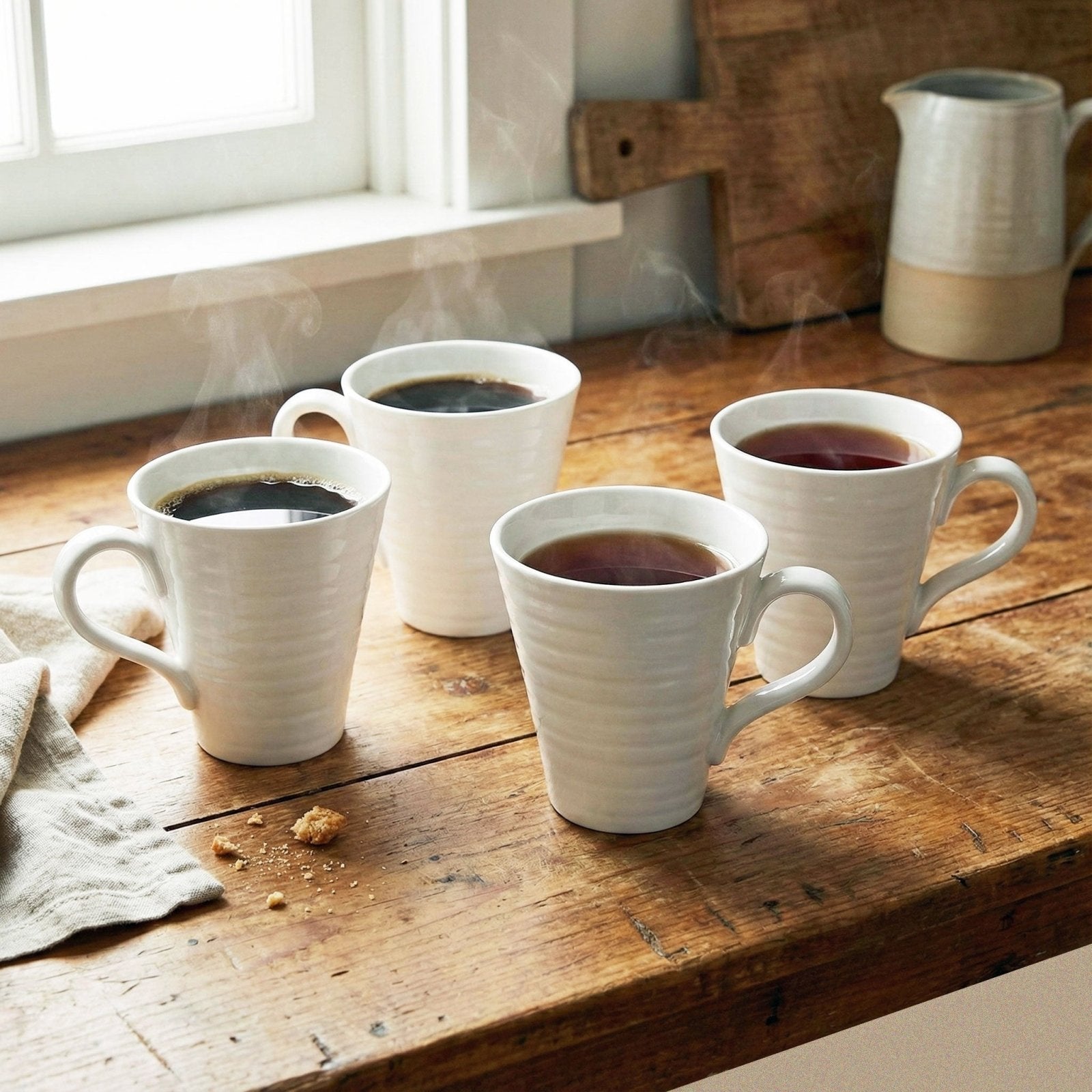 Portmeirion Sophie Conran White Mug - Set of 4