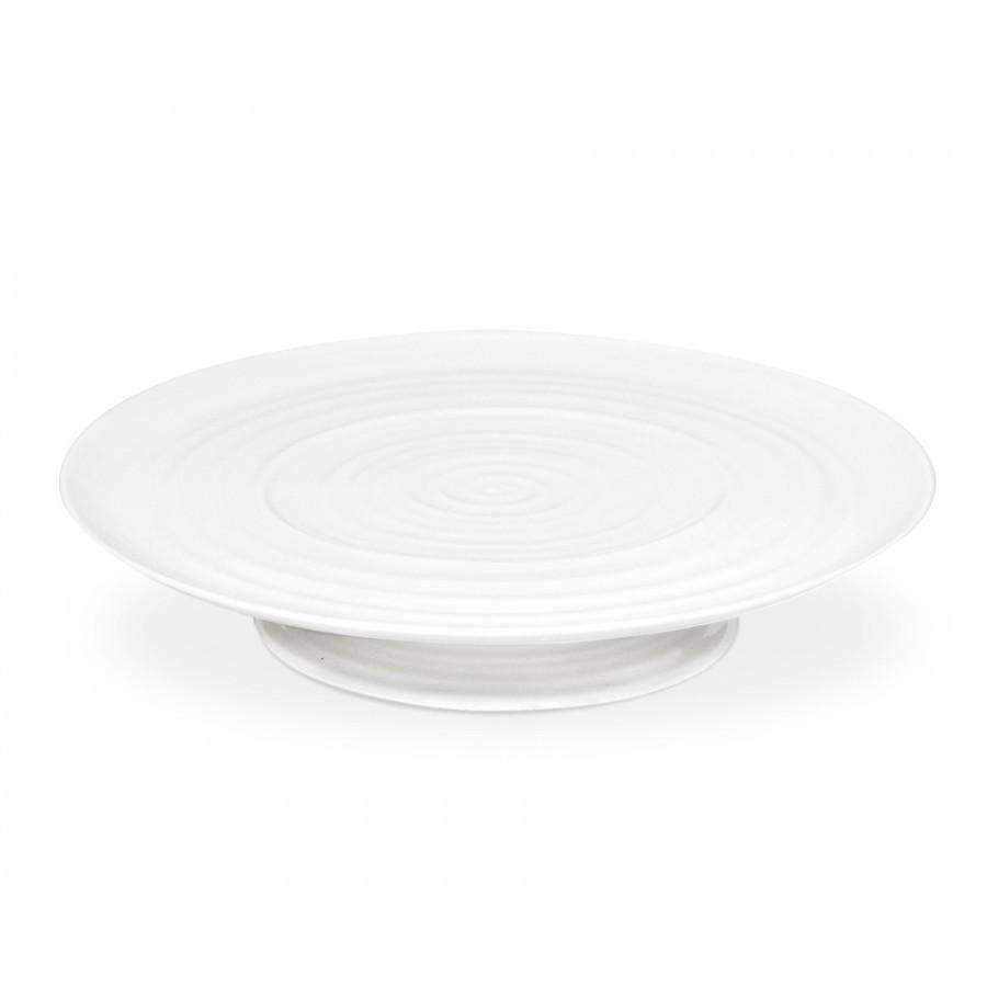 Portmeirion Sophie Conran White 12.75" (33cm) Footed Cake Plate Large