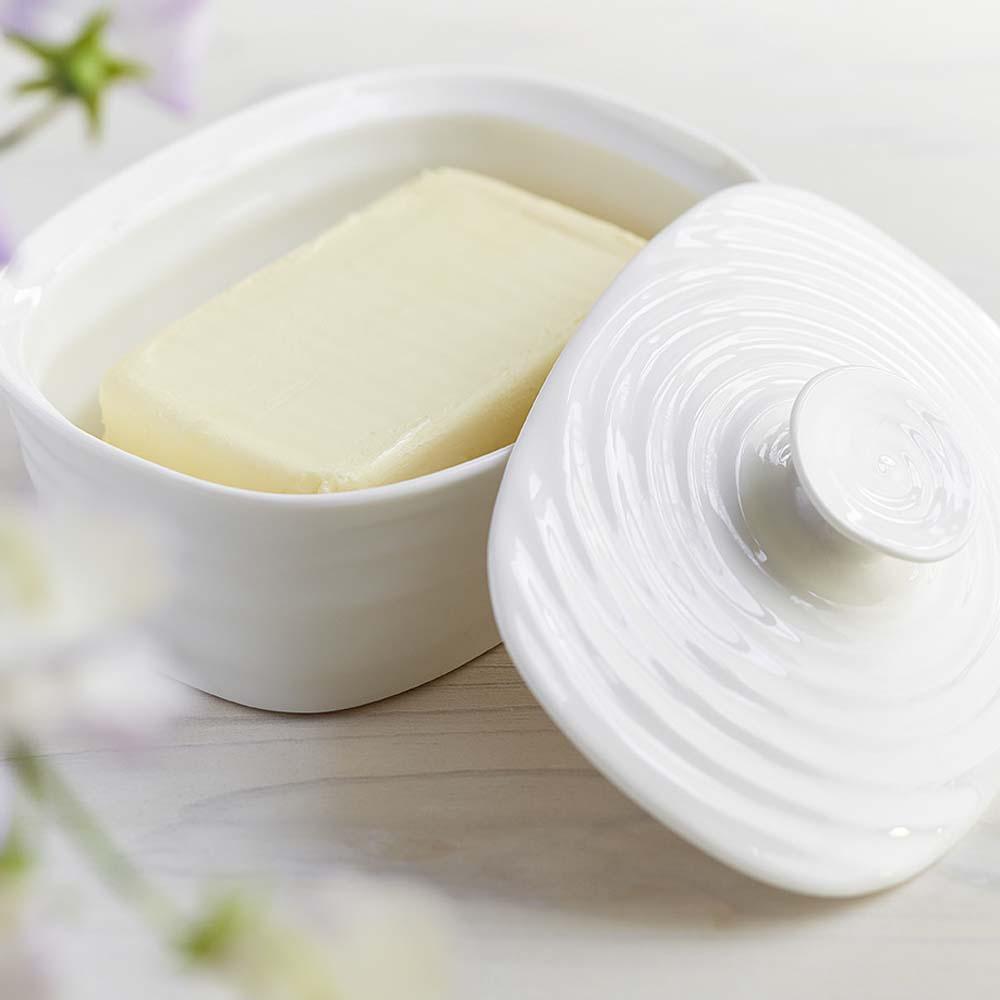 Portmeirion Sophie Conran White Covered Butter Dish