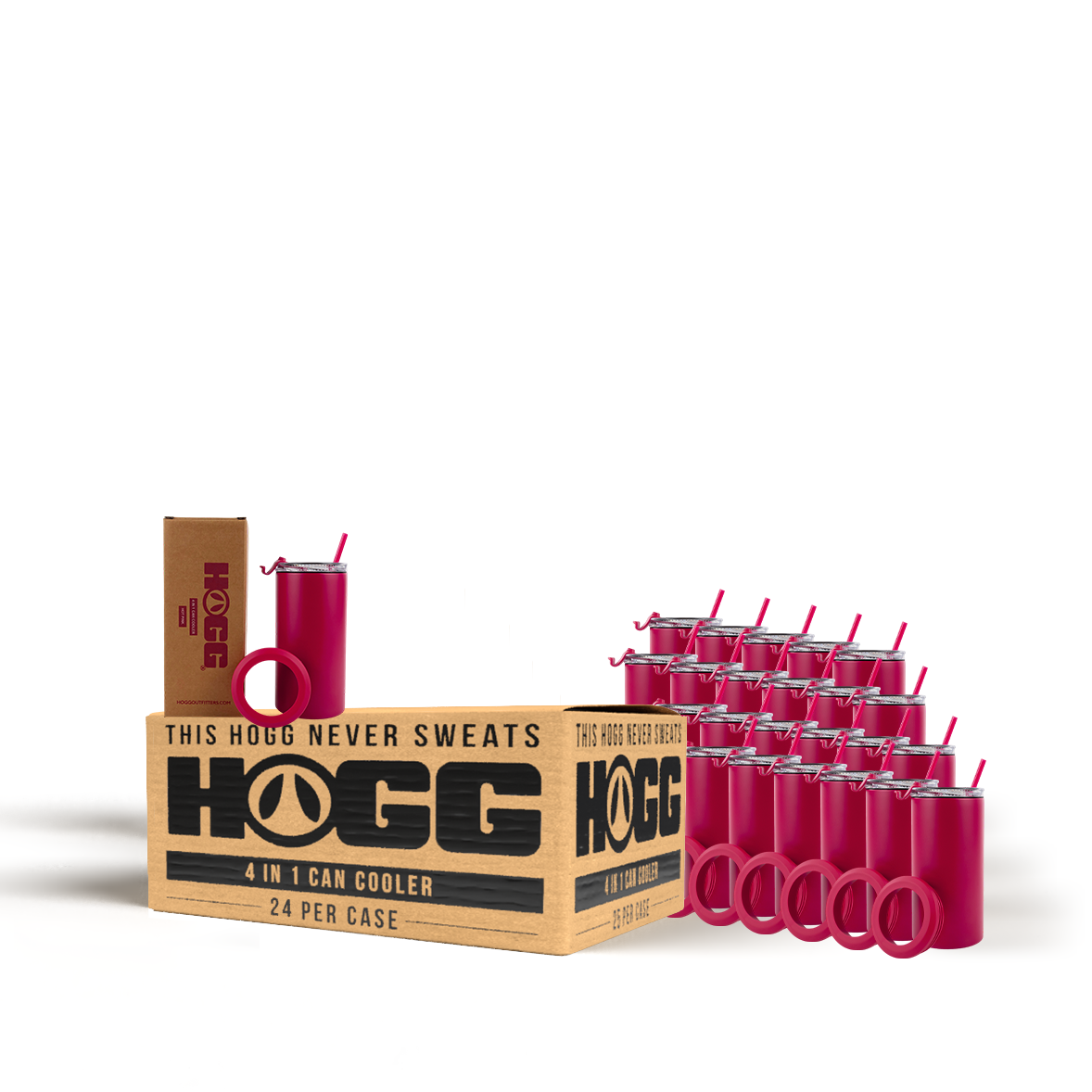 4 in 1 Powder Coated Can Cooler Case (24 Units)