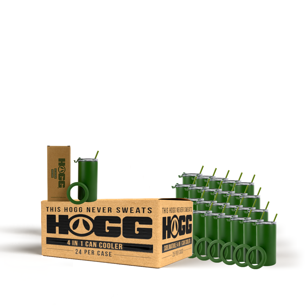 4 in 1 Powder Coated Can Cooler Case (24 Units)