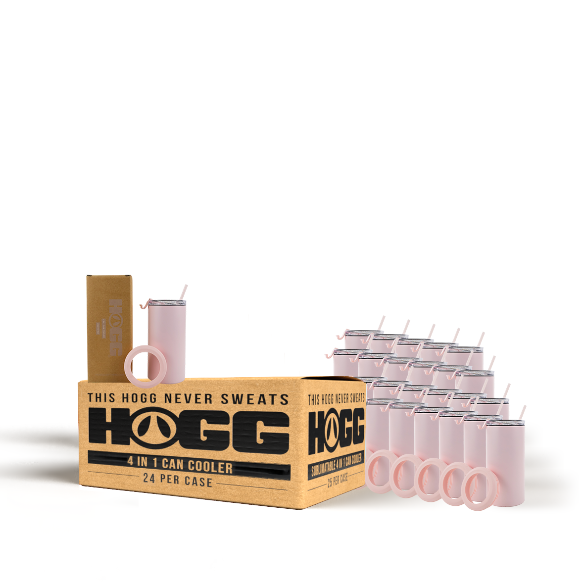 4 in 1 Powder Coated Can Cooler Case (24 Units)