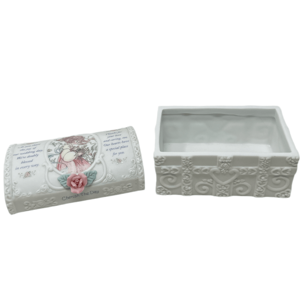 Precious Moments Pink Rose Cherish The Day Trinket Box