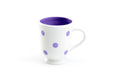 Polka Dots Mug - Lavender on White