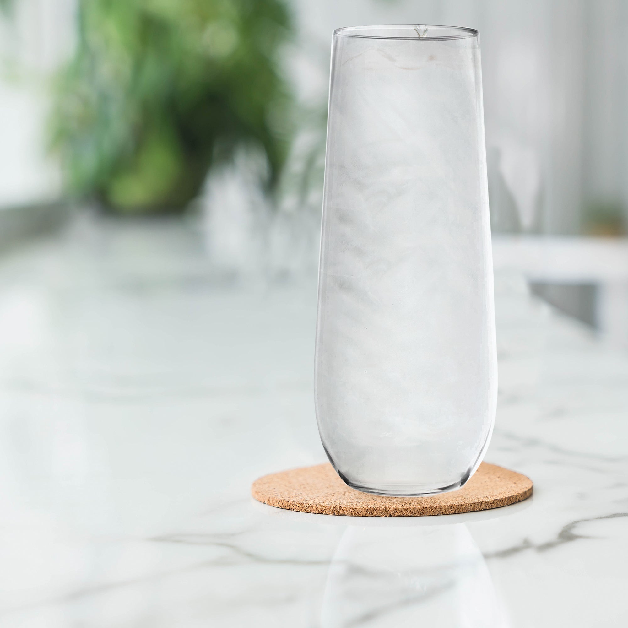 9 oz. Clear Stemless Plastic Champagne Flutes