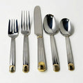 Retroneu Gold Ile De France Flatware - 5 Piece Place Setting