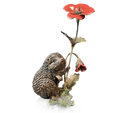 Richard Cooper Bronze Animals Collection Hedgehog with Poppy
