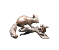 Richard Cooper Bronze Animals Collection Red Squirrel with Baby Figurine