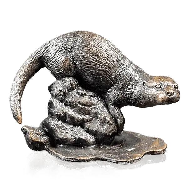 Richard Cooper Bronze Animals Collection Small Otter Figurine
