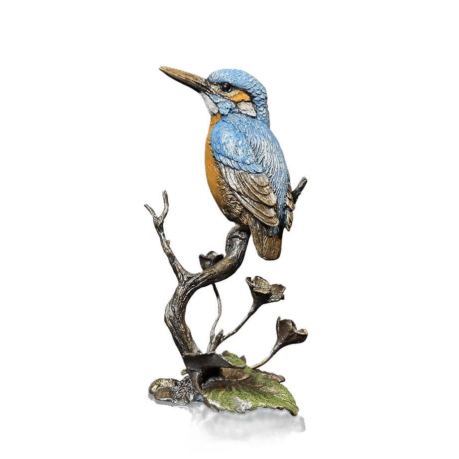 Richard Cooper Bronze Birds Collection Kingfisher & Meadow Marsh Figurine