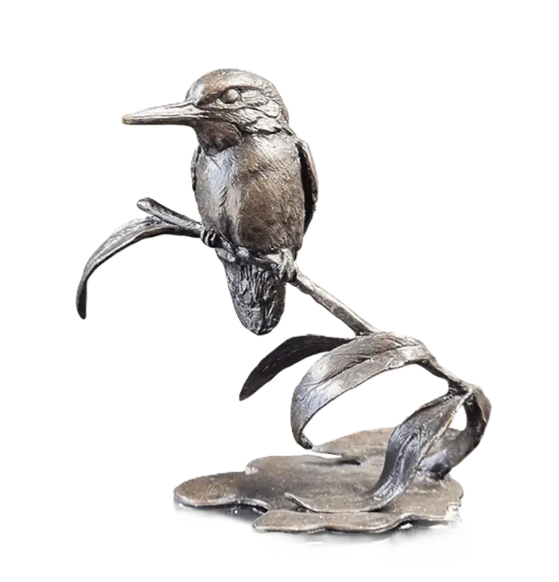 Richard Cooper Bronze Birds Collection Small Kingfisher Figurine