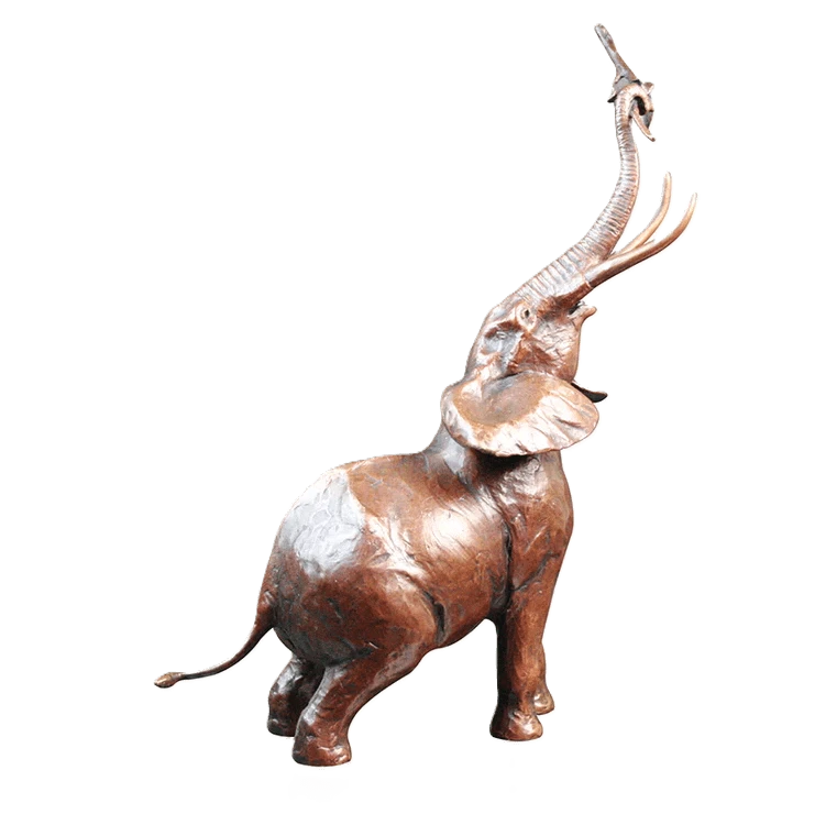 Richard Cooper Bronze Bull Elephant Figurine