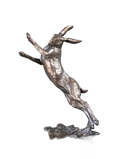 Richard Cooper Bronze Hares Collection Medium Hare Boxing Figurine