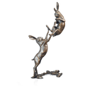 Richard Cooper Bronze Hares Collection Medium Hares Boxing Figurine