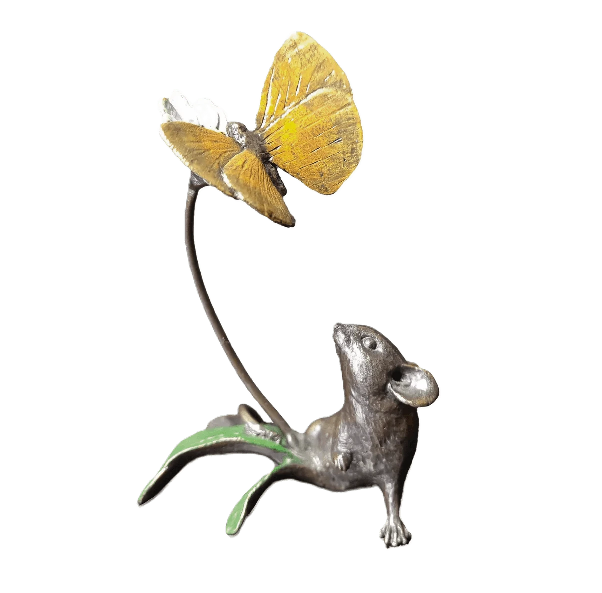 Richard Cooper Bronze Mice Collection Mouse & Butterfly Figurine