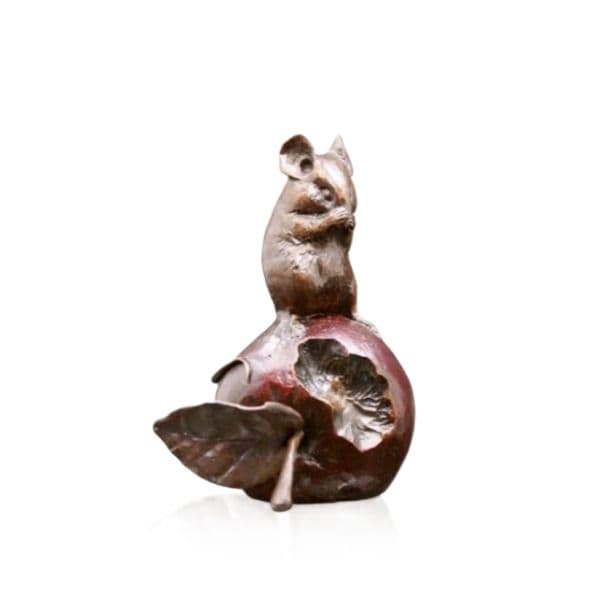Richard Cooper Bronze Mice Collection Mouse on an Apple Figurine