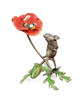 Richard Cooper Bronze Mice Collection Mouse with Honey Bee Figurine
