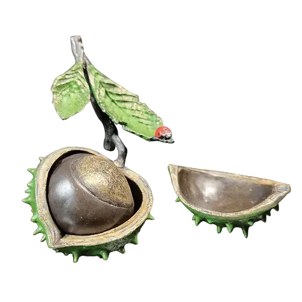 Richard Cooper Bronze Nature Trial Collection Large Conker & Ladybird Figurine