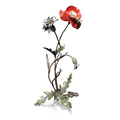 Richard Cooper Bronze Nature Trial Collection Poppy, Cornflower & Bee Figurine