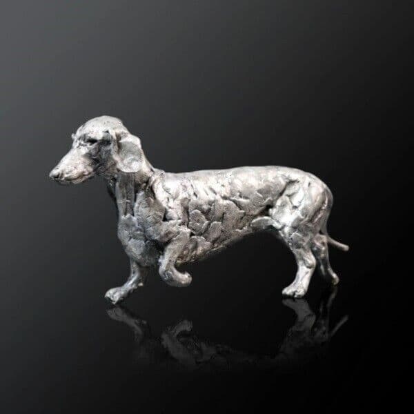 Richard Cooper Nickel Studio Collection Dachshund Figurine