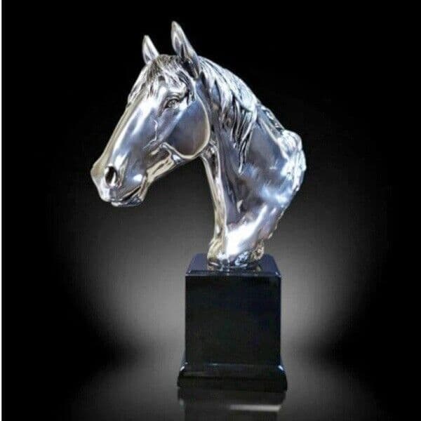 Richard Cooper Nickel Studio Collection Large Horse Figurine