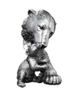 Richard Cooper Nickel Studio Collection Polar Bear & Cub Figurine