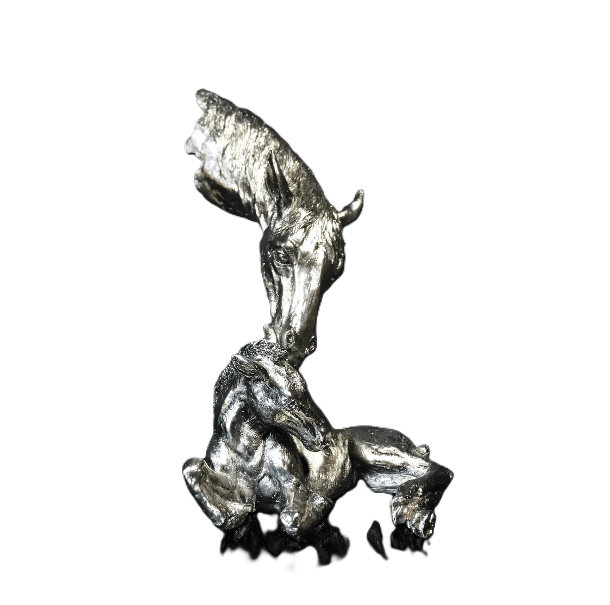 Richard Cooper Nickel Studio Collection Pony & Foal Figurine