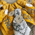 Rodeo Bandana Hand Embroidered Foral Monogram