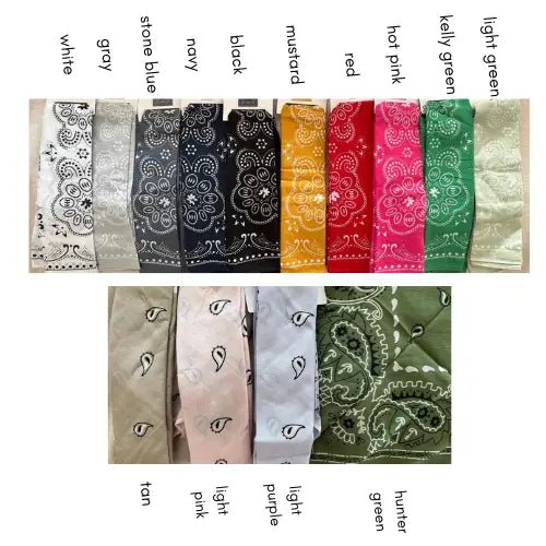 Rodeo Bandana Hand Embroidered Foral Monogram