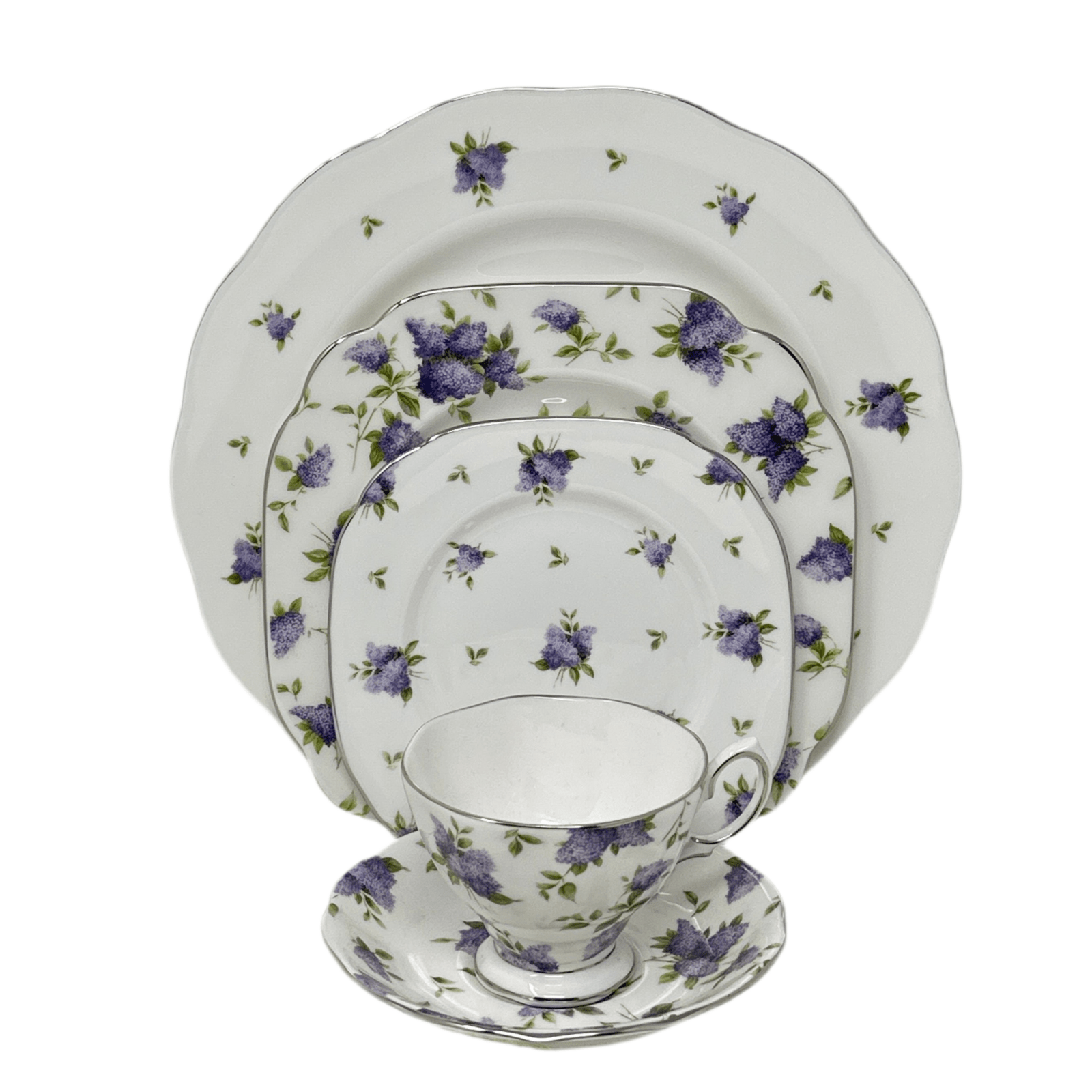 Royal Albert Lilac Lane Platinum - 5 Piece Place Setting