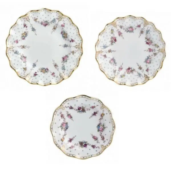 Royal Crown Derby Antoinette 18pc Plate Set