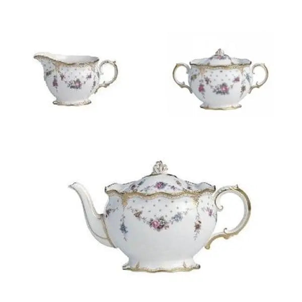 Royal Crown Derby Antoinette 3pc Tea Set (2)