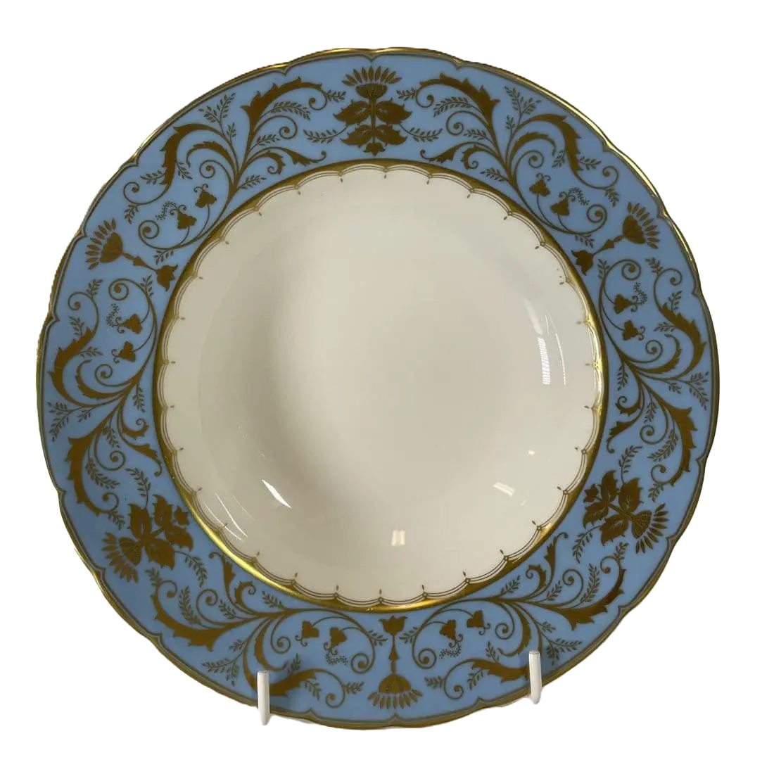 Royal Crown Derby Darley Abbey Blue Harlequin Soup Bowl