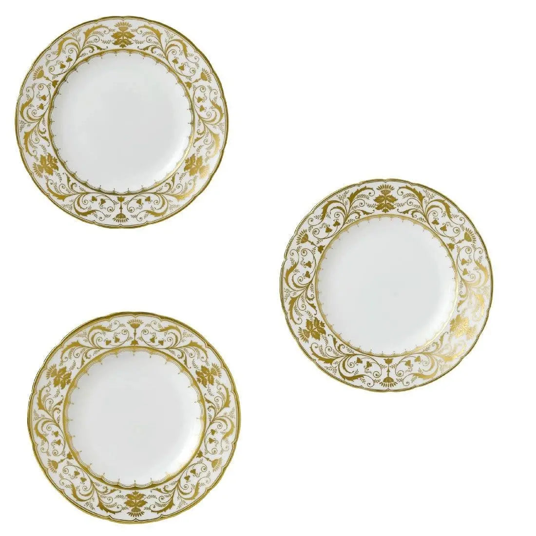 Royal Crown Derby Darley Abbey White 18pc Plate Set Bone China