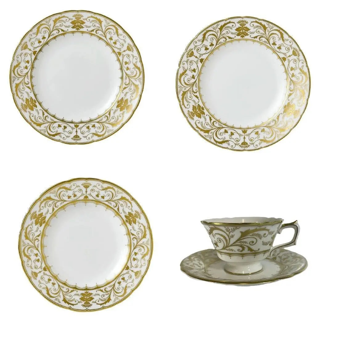 Royal Crown Derby Darley Abbey White 20pc Dinner Set Bone China Porcelain